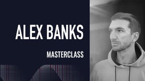 A black and white portrait picture of Alex Banks