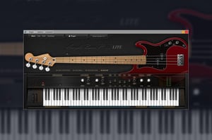 A screenshot of Ample Bass Precision Lite's user interface