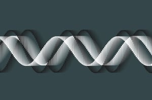 A stylised graphic of interweaving audio waves