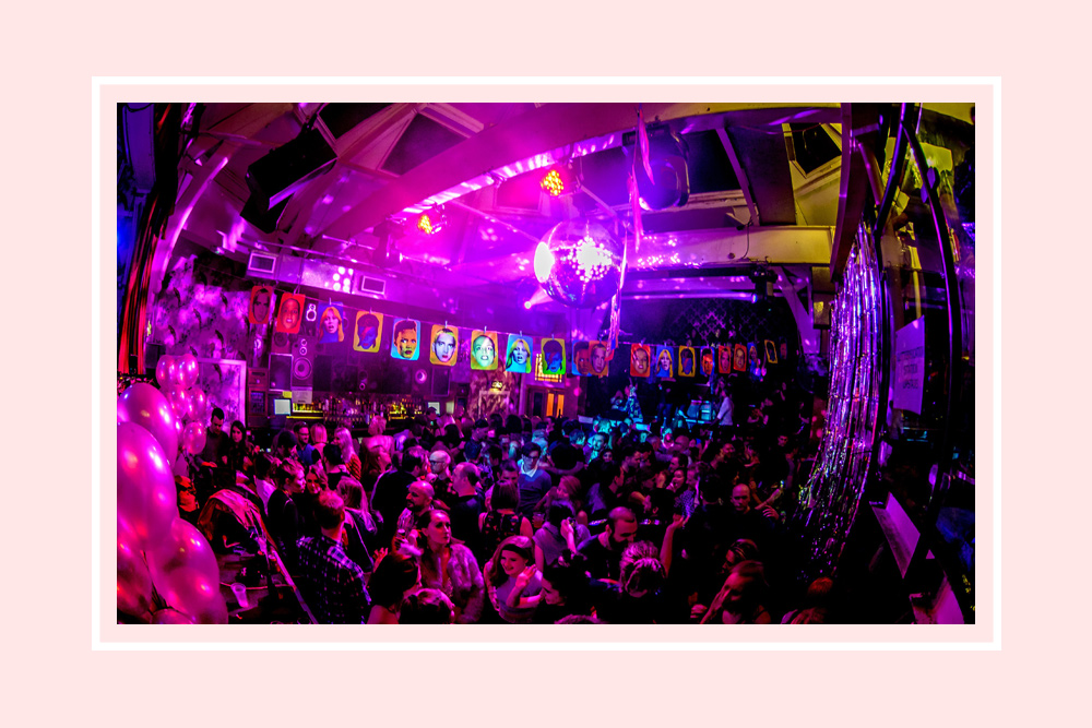 A crowd of people in a themed event in Deaf Institute, Manchester