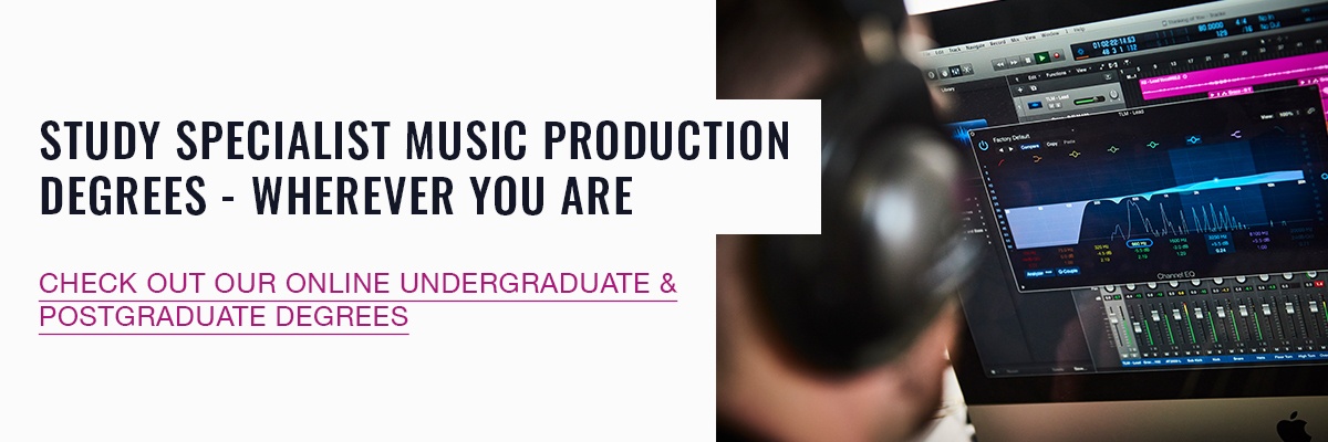 Study specialist music production degrees wherever you are. Click to check out our online degrees.