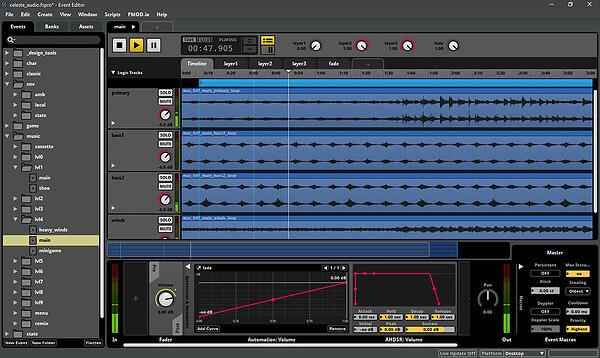 The Best Free Tools for Building Your Own Video Game - A look at the visual similarities of FMOD to a traditional DAW