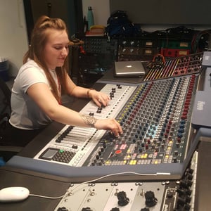Em Morley in The Neve Studio dBs Plymouth