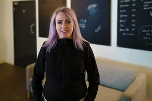 A photo of April Donnelly taken after her workshop at dBs Bristol