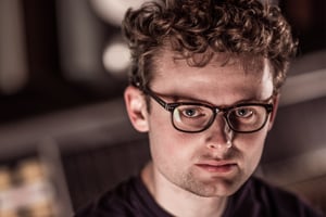 A close up photo of Jack Thomason in one of the studios at Metropolis