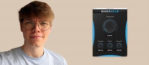 Jamie Gibney with a screenshot of the OneRiser plugin next to him