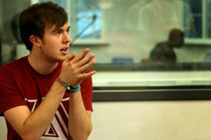 Jeremy Howard in a studio discussing a project
