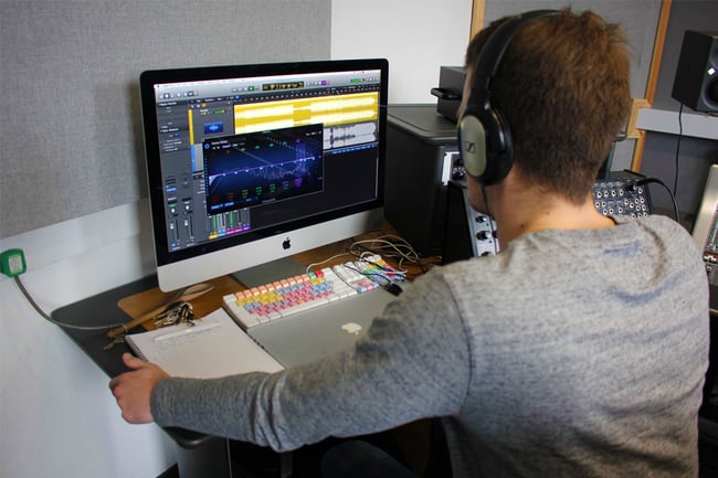 Dan Wack mastering music in the dBs Plymouth recording studios