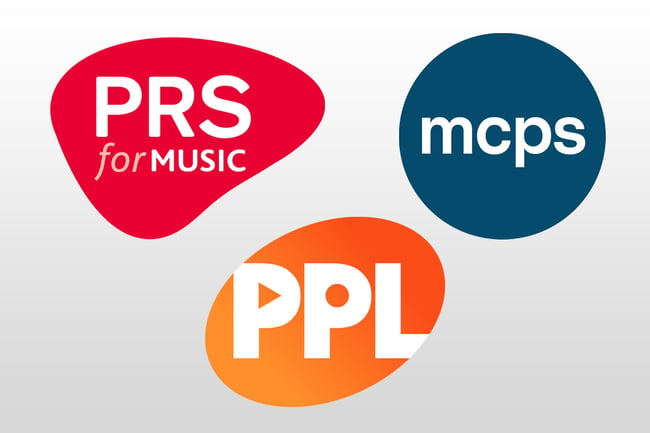 Logos for PRS for Music, MCPS and PPL