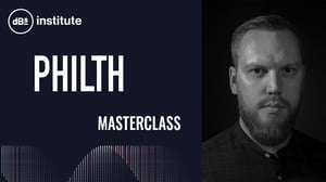 A landscape video thumbnail with Philth's portrait photo in black and white