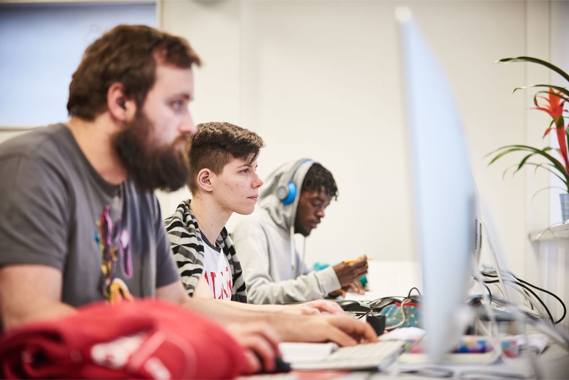 Potential students working on UCAS application