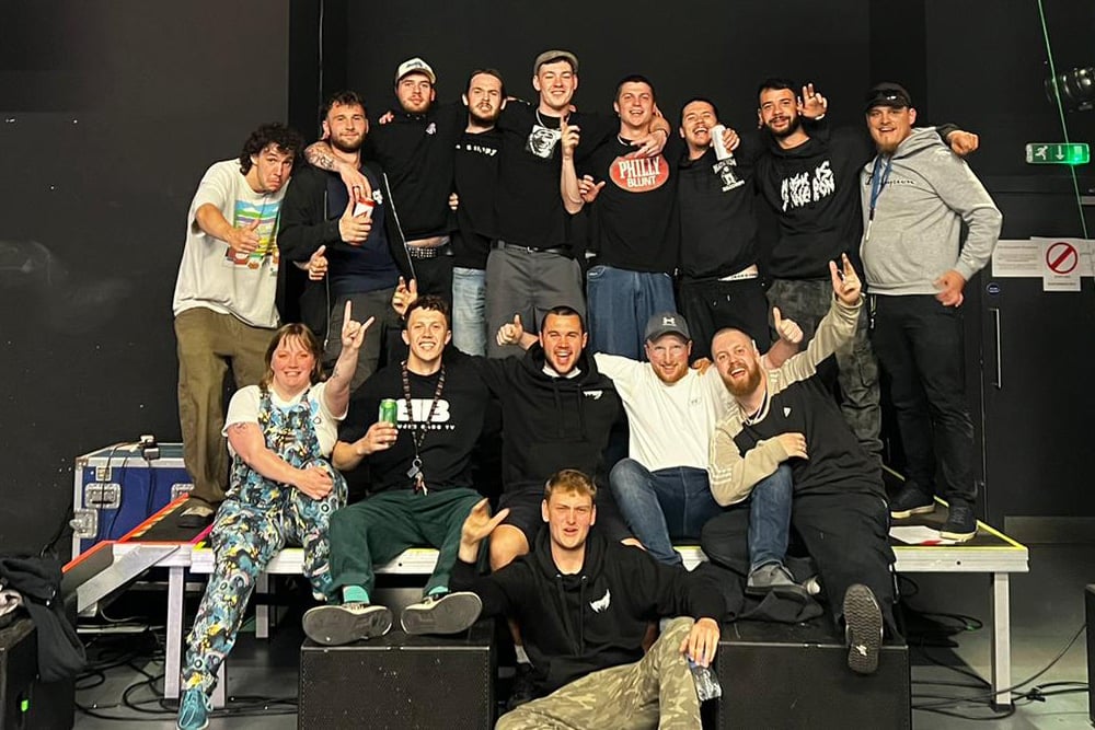 The Y3 live sound cohort with tutor Skye Walters