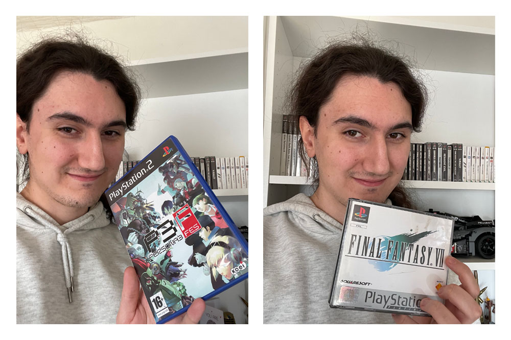 Tom Smart poses holding two of his favourite video games