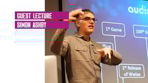 A still from Simon Ashby's guest talk to the students at dBs Bristol