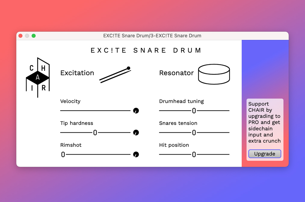 Free Software Friday - Chair EXC!TE SNARE DRUM (Featured Image)