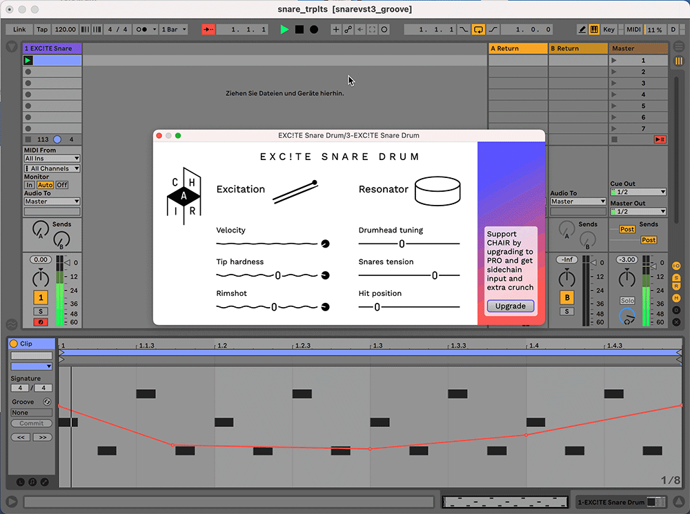 Free Software Friday Chair EXC!TE SNARE DRUM